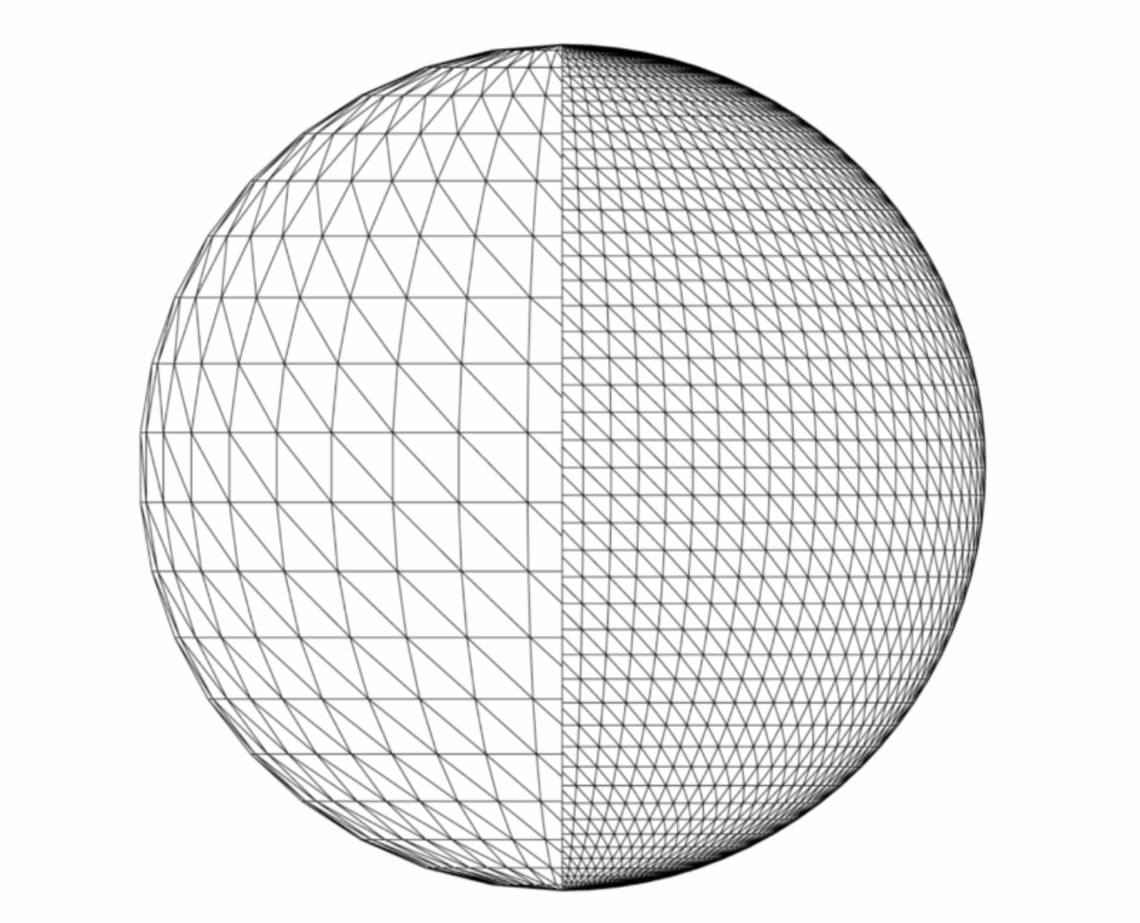 Mesh triangles. Triangle mesh.